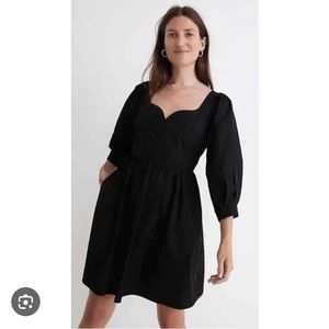 FINAL SALE - Madewell - NWT - Poplin Puff-Sleeve Mini Dress - 10